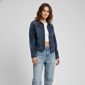 Y2K Vintage 1969 Pleated Genuine Jean Jacket Size Small (Made in the US)